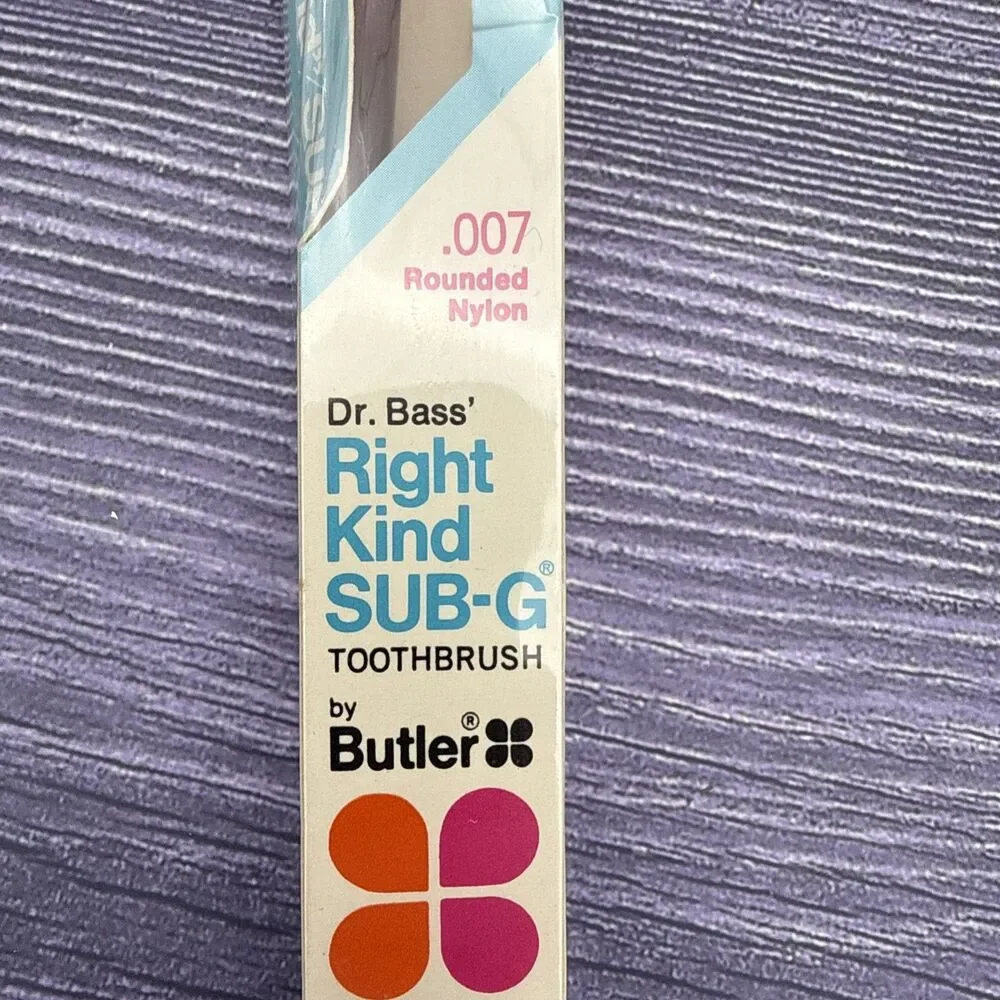 VTG GUM Butler Dr. Bass Right Kind SUB-G Toothbrush #300 ULTRA SOFT .007 Nylon